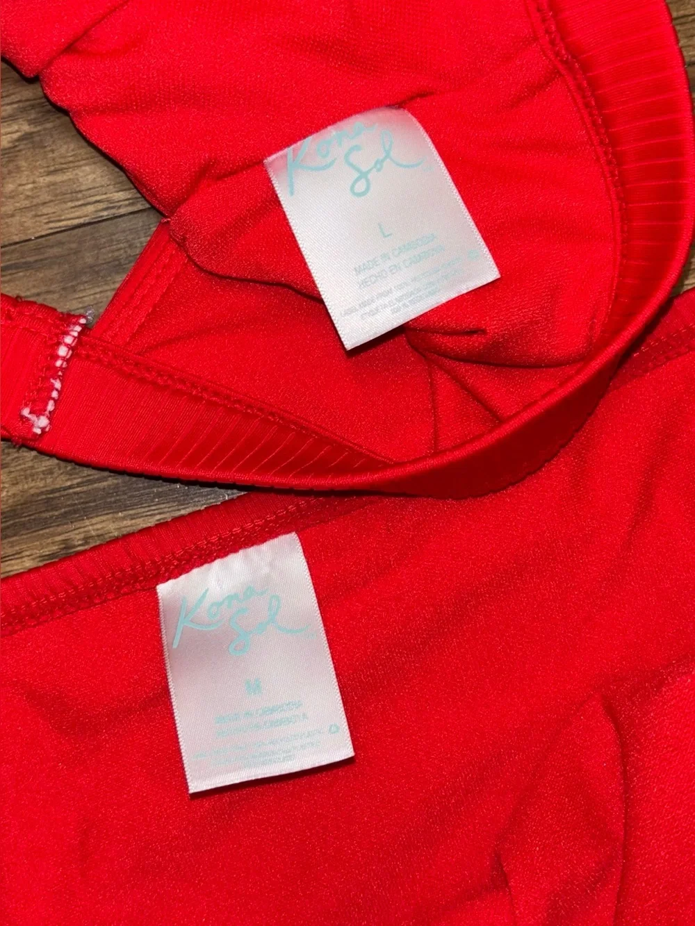 Kona Sol Bikini Set Size Large Top/Medium Bottom